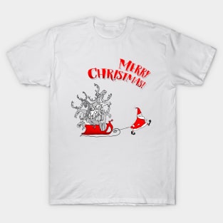 Santa Claus and Reindeers - Merry Christmas! T-Shirt